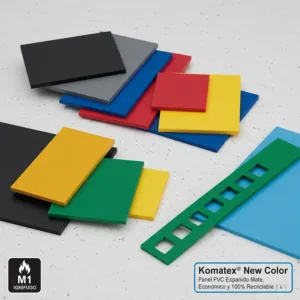 Komatex® New Color | Panel PVC Expandido Mate, Económico y 100% Reciclable | M1