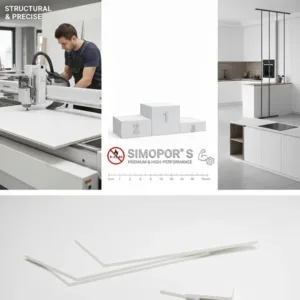 SIMOPOR® S Blanco | PVC Expandido Premium Estructural | Baja Inflamabilidad B-s3,d0