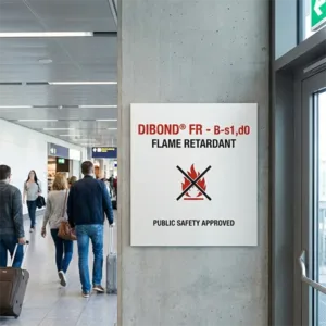 DIBOND® FR Blanco RAL 9003 | Panel Composite Ignífugo B-s1,d0 | Núcleo Mineral
