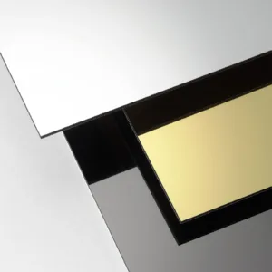 DIBOND® Espejo | Panel de Aluminio Reflectante Irrompible | Oro, Plata, Antracita | M1